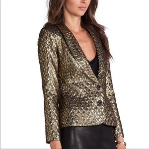 DOLCE VITA Gold Blazer Size XS